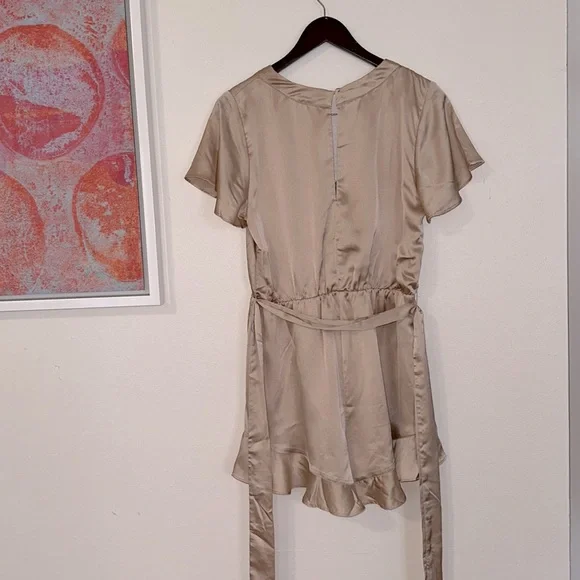 Show Me Your Mumu - Say I Do romper - large - champagne Luxe satin pajamas NWOT - Picture 11 of 16